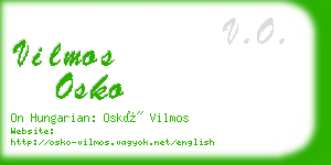 vilmos osko business card